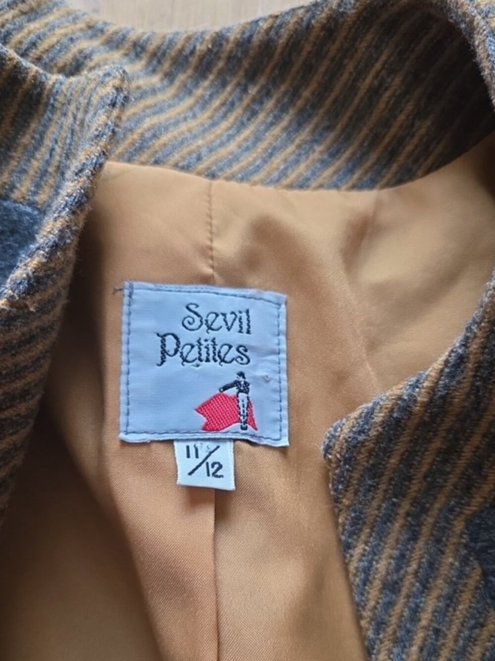 Vintage 80s Sevil Plaid Open Front Blazer Power Dressing Medium Canadian Vintage - Picture 4 of 11